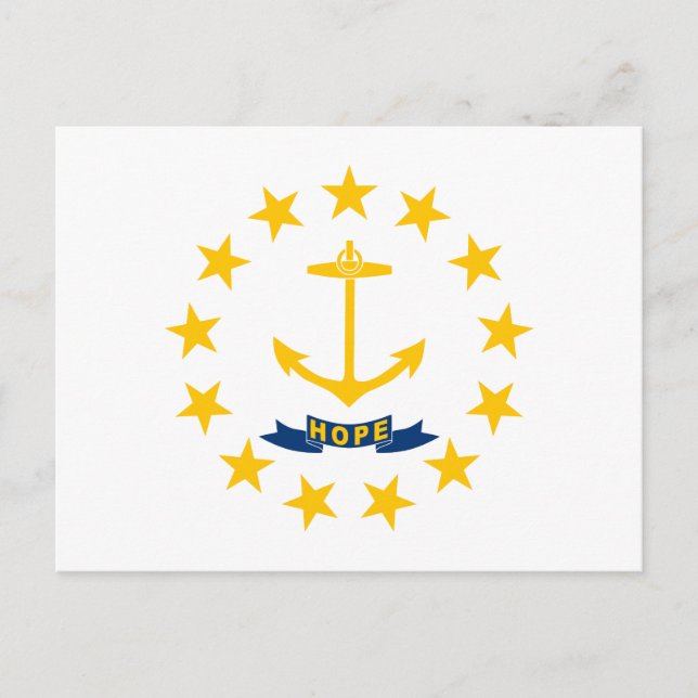 Rhode Island State Flag Postcard (Front)