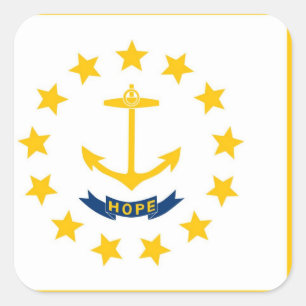 Rhode Island State flag Square Sticker
