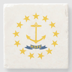 Rhode Island State Flag Stone Coaster