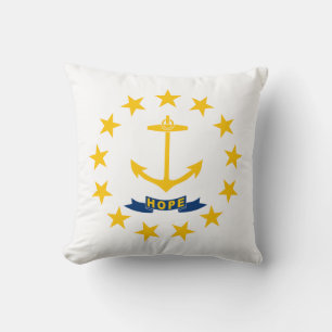 Rhode Island State Flag Throw Pillow