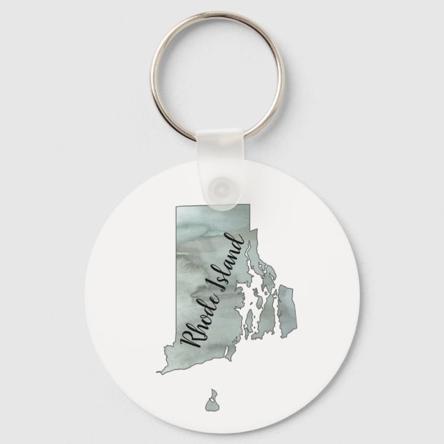 Rhode Island State Illustration  Keychain (Front)