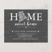 RHODE ISLAND State Moving Announcement Post Card