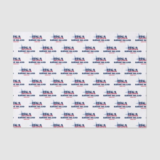 Rhode Island State Pride Tissue Paper (Front)