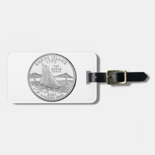 Rhode Island State Quarter Luggage Tag