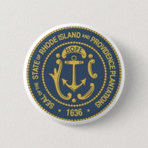 Rhode Island State Seal 2 Inch Round Button