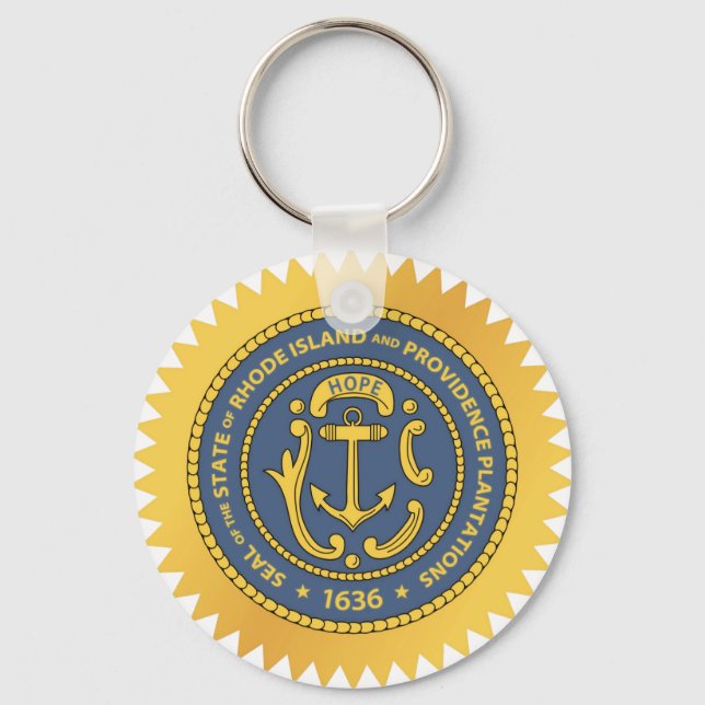 Rhode Island State Seal Keychain (Front)