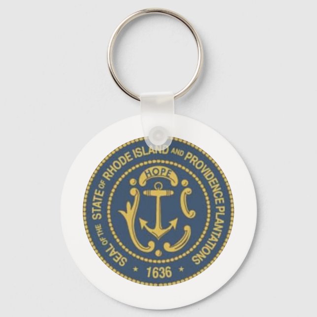 Rhode Island State Seal Keychain (Front)