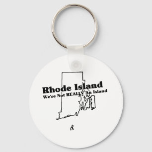 Rhode Island State Slogan Keychain