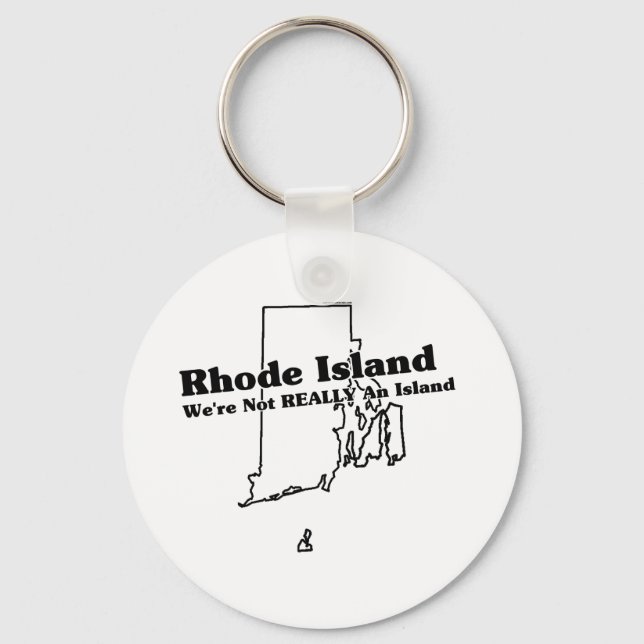 Rhode Island State Slogan Keychain (Front)