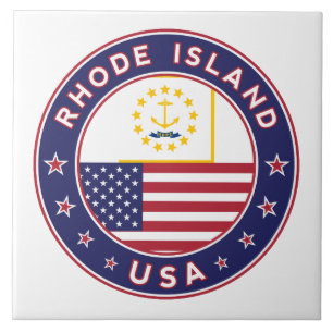 Rhode Island sticker, phone case, tote bag Tile