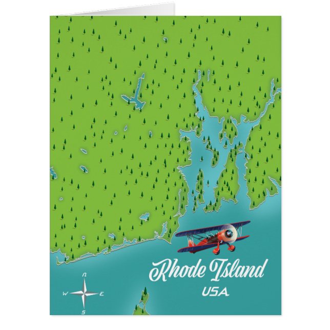 Rhode Island USA map (Front)