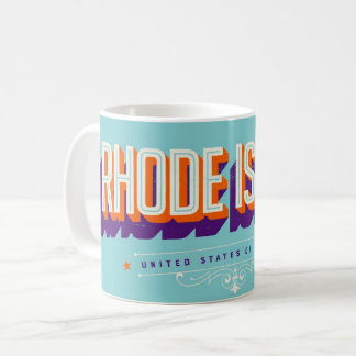 Rhode Island USA  Retro Postcard Mug