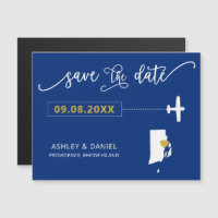 Rhode Island Wedding Save the Date Card, Map