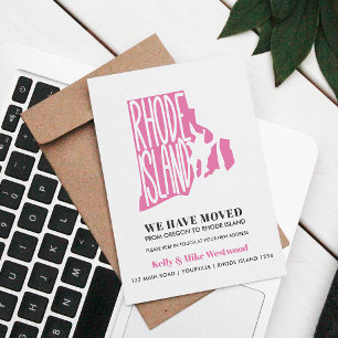 RHODE ISLAND We've moved New address New Home Postcard