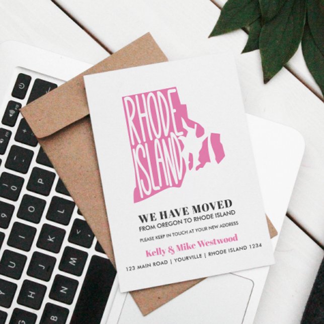 RHODE ISLAND We've moved New address New Home  Postcard (Creator Uploaded)