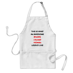 rhode island woman, awesome standard apron