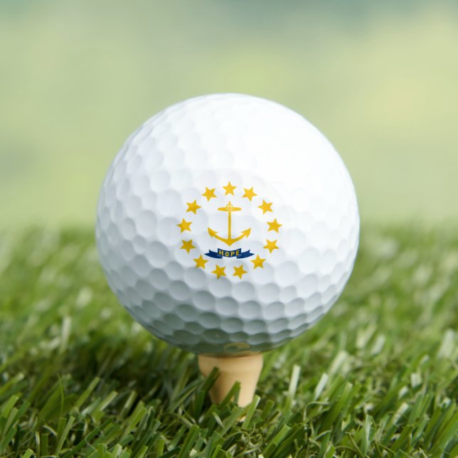Rhode Islander Flag, Flag of Rhode Island Golf Balls (Insitu Tee)