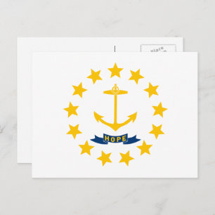 Rhode Islander Flag, Flag of Rhode Island Postcard