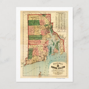 Rhode IslandPanoramic MapRhode Island Postcard