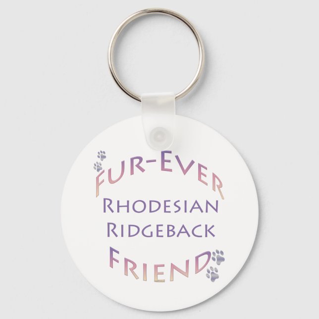 Rhodeisan Ridgeback Fur-ever Friend Keychain (Front)
