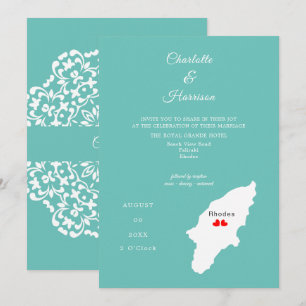 Rhodes Destination Wedding Invitation