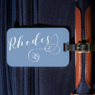 Rhodes Flag In Heart, Greece Luggage Tag