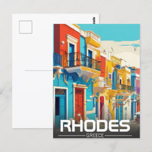 Rhodes , Greece Island souvenir Postcard