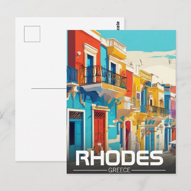 Rhodes , Greece Island souvenir Postcard (Front/Back)