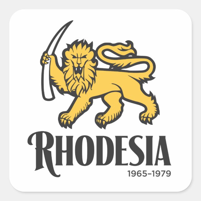 Rhodesia 1965-1979 square sticker (Front)