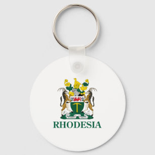 Rhodesia Coat Of Arms Zimbabwe Funny South Africa  Keychain