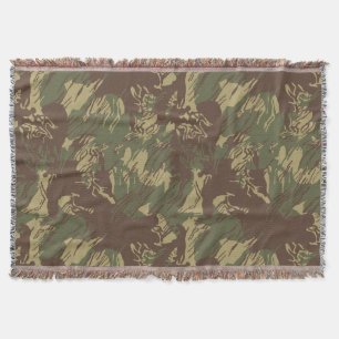 Rhodesian Brushstroke CAMO Throw Blanket