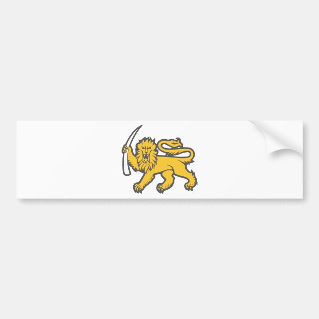 Rhodesian Lion Bumper Sticker (Front)