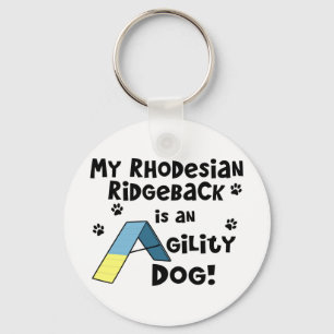 Rhodesian Ridgeback Agility Dog Keychain