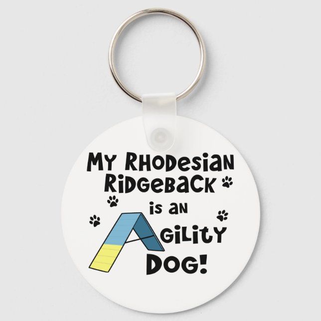 Rhodesian Ridgeback Agility Dog Keychain (Front)
