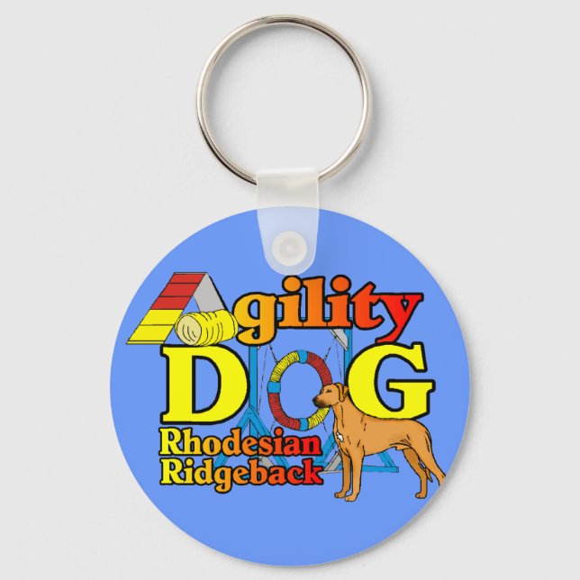 Rhodesian_Ridgeback_Agility Keychain (Front)