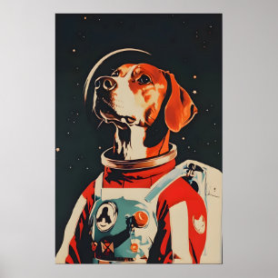 Rhodesian Ridgeback Astronaut Poster, Rhodesian Poster