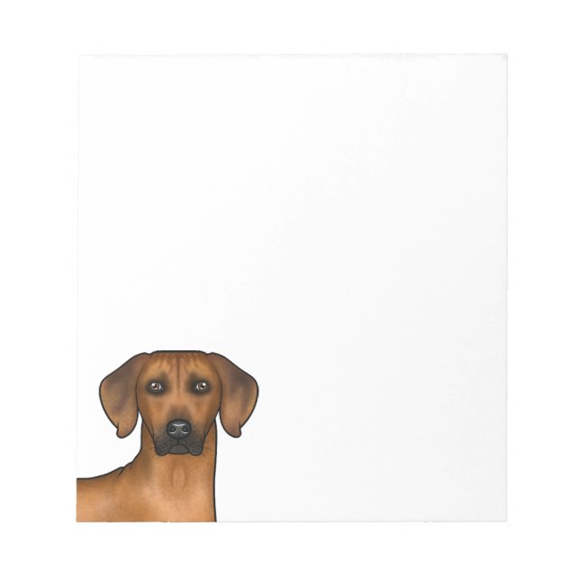 Rhodesian Ridgeback Brown African Lion Dog Head Notepad (Front)