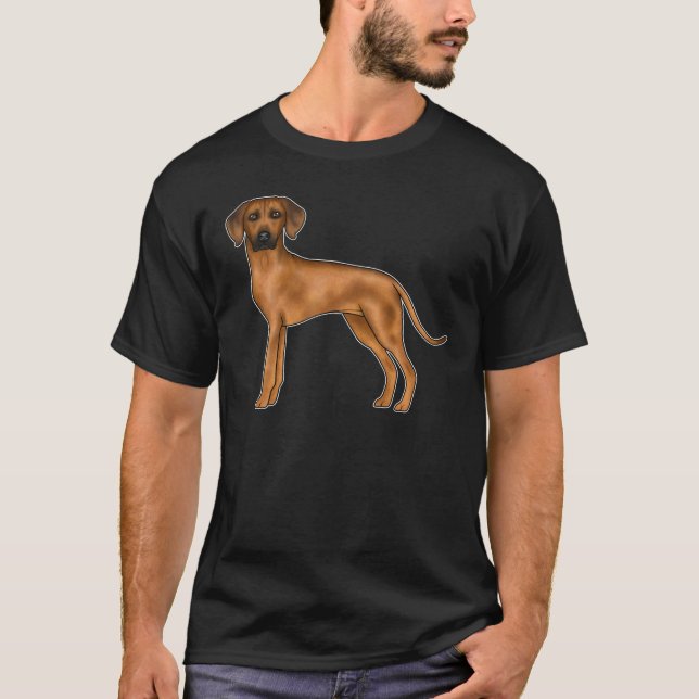 Rhodesian Ridgeback Brown African Lionhound Dog T-Shirt (Front)