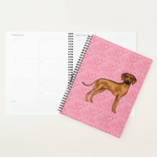 Rhodesian Ridgeback Chien Love Coeur Motif rose