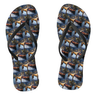 Rhodesian Ridgeback Christmas Festive Season Flip Flops