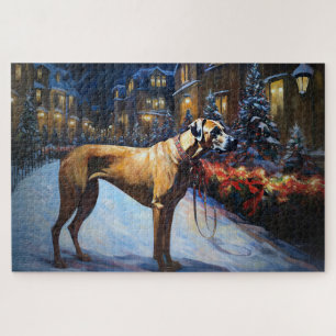 Rhodesian Ridgeback Christmas Festive Season Jigsaw Puzzle