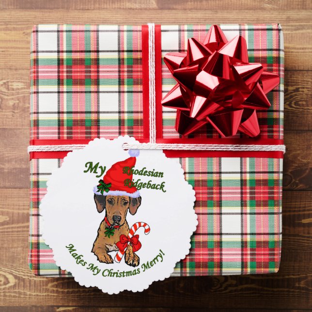 Rhodesian Ridgeback Christmas Gifts Ornament (Insitu (Gift))