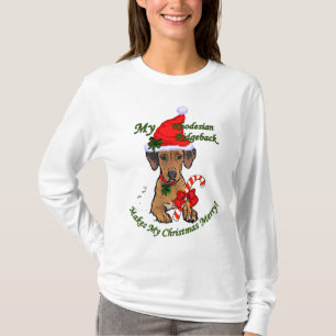 Rhodesian Ridgeback Christmas Gifts T-Shirt