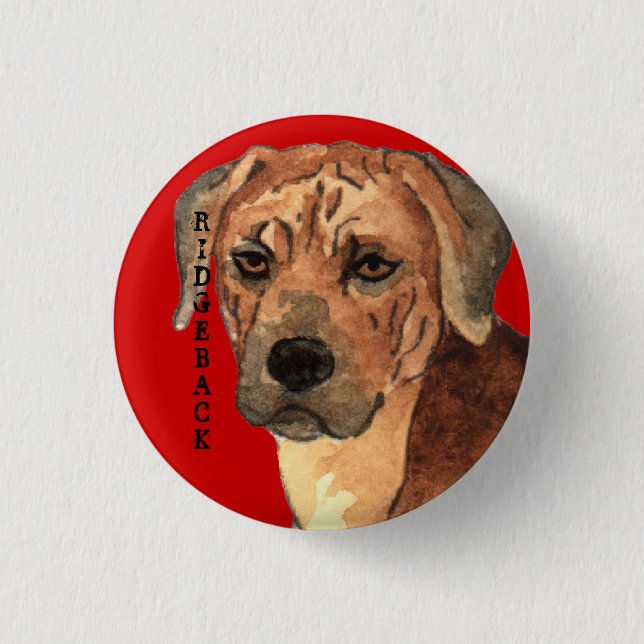 Rhodesian Ridgeback Colour Block 1 Inch Round Button (Front)