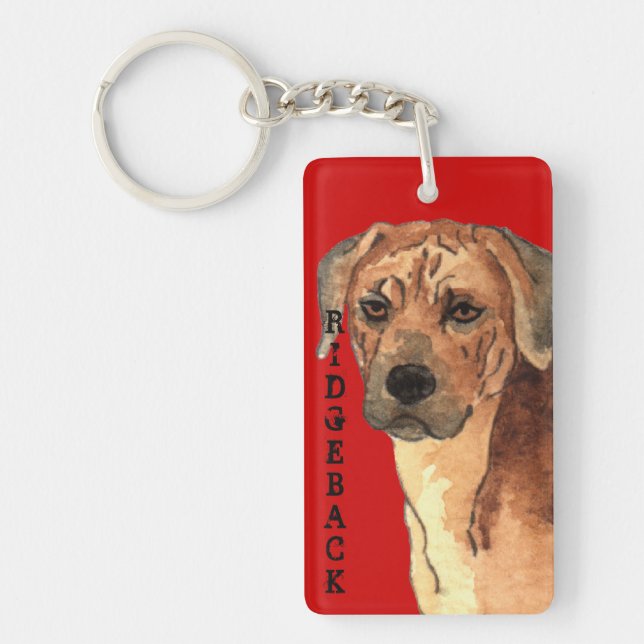 Rhodesian Ridgeback Colour Block Keychain (Front)