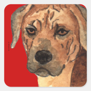 Rhodesian Ridgeback Colour Block Square Sticker