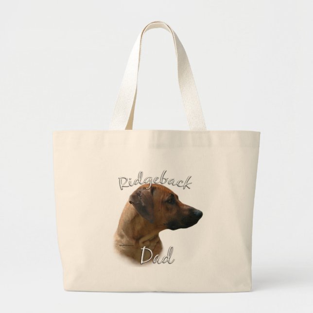 Rhodesian Ridgeback Dad 2 Large Tote Bag (Front)