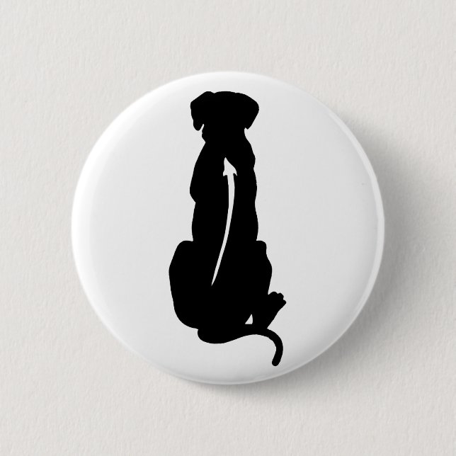 Rhodesian Ridgeback Dog Breed Spine 2 Inch Round Button (Front)