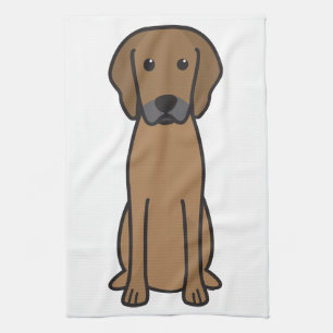Rhodesian Ridgeback Dog Cartoon Kitchen Towel