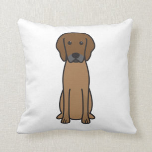 Rhodesian Ridgeback Dog Cartoon Throw Pillow
